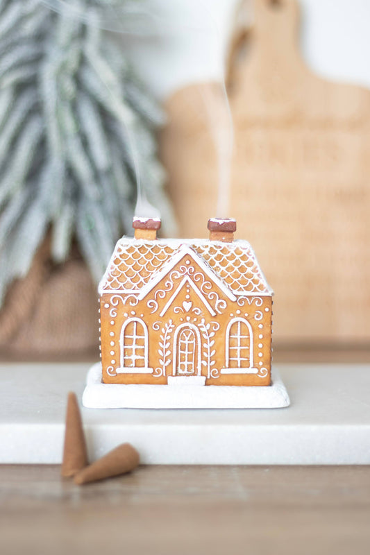 GINGERBREAD HOUSE INCENSE CONE BURNER