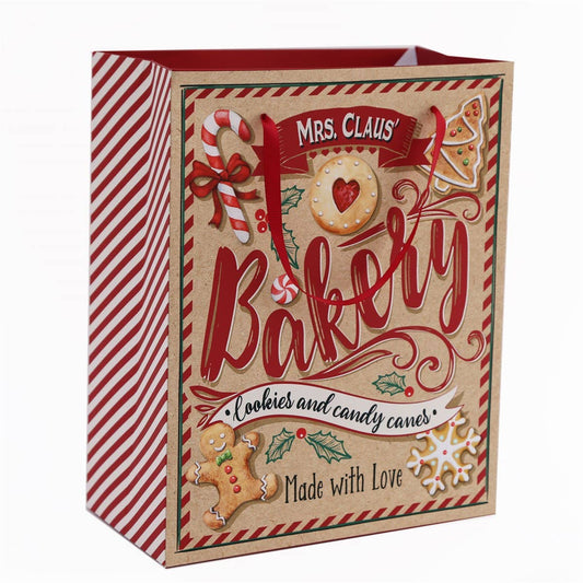 33CM LARGE CHRISTMAS GINGERBREAD BAKERY GIFT BAG
