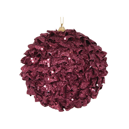 PRE ORDER XL BURGUNDY RUFFLES BAUBLE