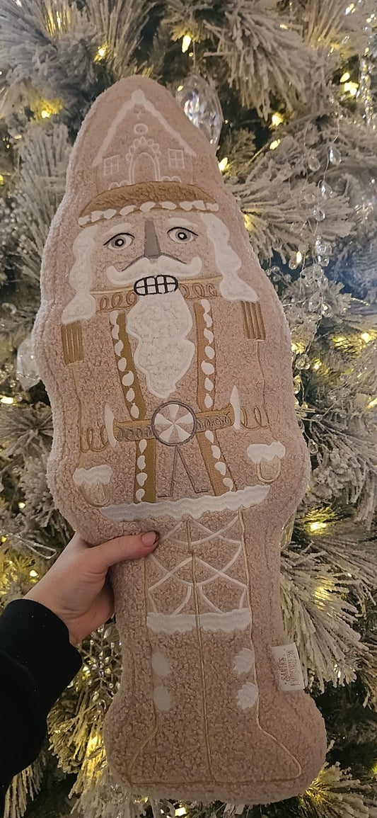 PRE ORDER GINGERBREAD NUTCRACKER CUSHION