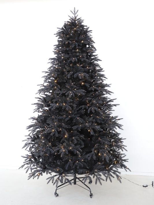9FT PRE LIT BLACK DROOPY CHRISTMAS TREE