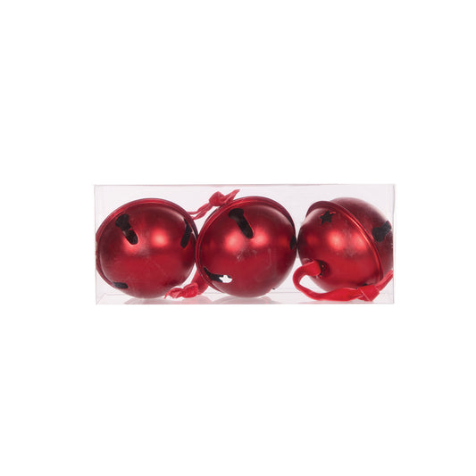 3PK HANGING RED BELLS