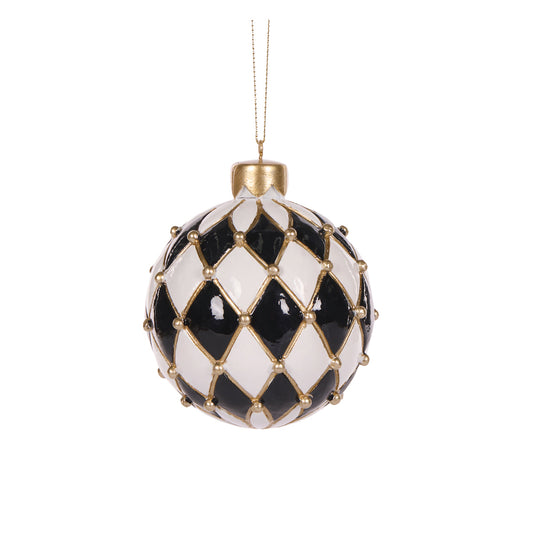 PRE ORDER QUILTED HARLEQUIN BAUBLE HANGING