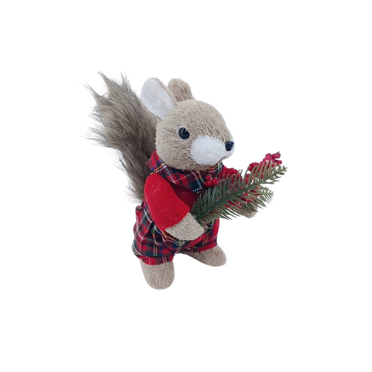 TARTAN SQUIRREL WITH BERRIES