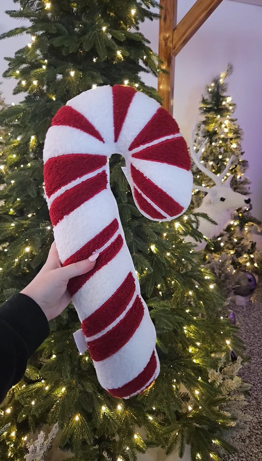 RED CANDY CANE CUSHION