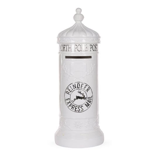 PRE ORDER 77CM SILVER & WHITE MAIL BOX