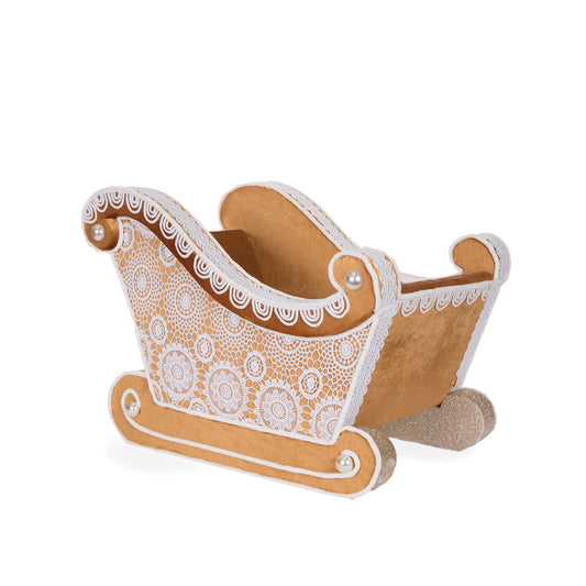 PRE ORDER 65CM LACE GINGERBREAD SLEIGH