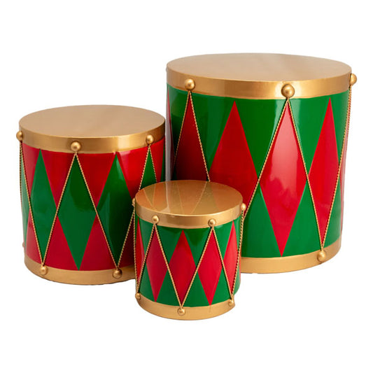 PRE ORDER S/3 RED & GREEN DRUMS