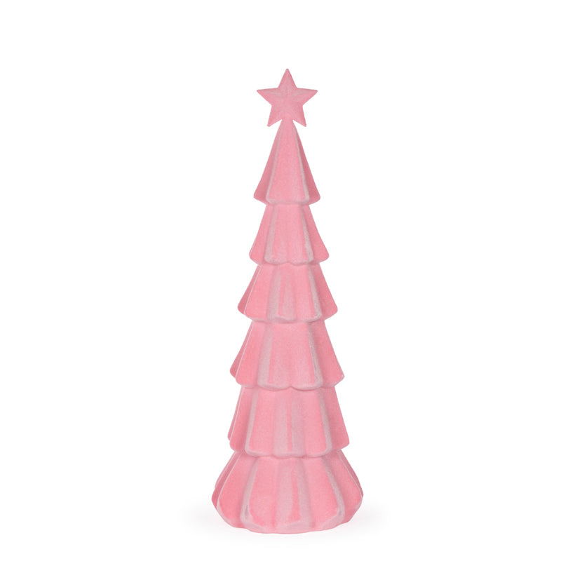 PRE ORDER 76CM PINK FLOCKED TREE