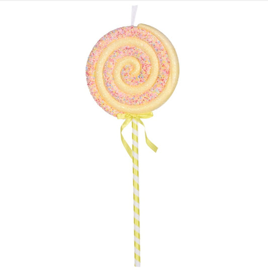 PRE ORDER LEMON SPRINKLES SWIRL LOLLIPOP