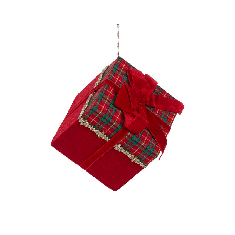 PRE ORDER 11CM TARTAN PRESENT HANGING