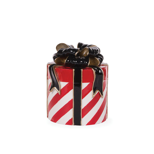 PRE ORDER 20.5CM RED STRIPED PRESENT