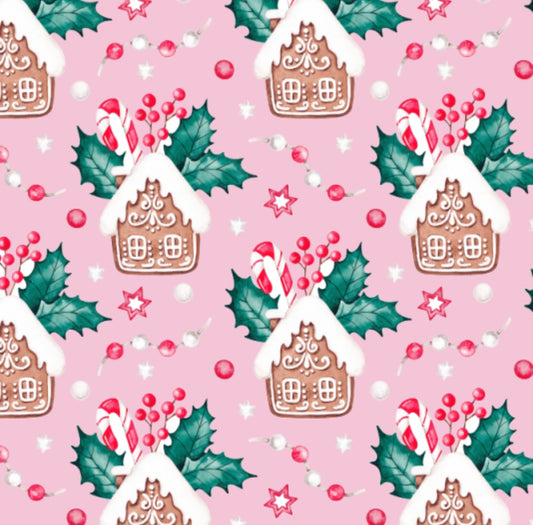 PINK GINGERBREAD GIFT WRAP