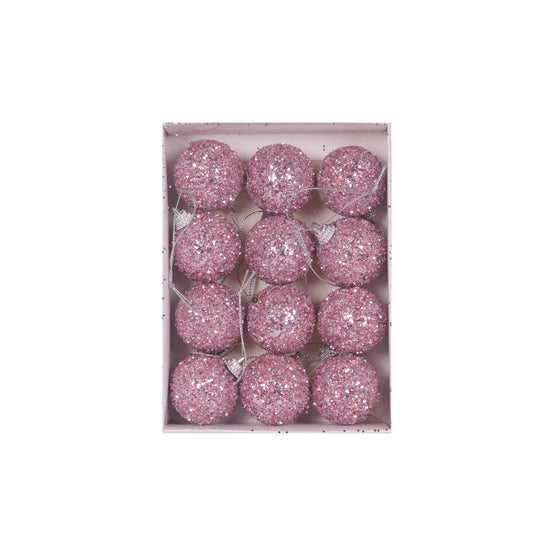 PRE ORDER MINI PINK SUGAR BAUBLES 12PK
