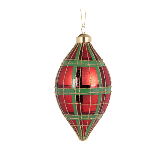 PRE ORDER TRADITIONAL TARTAN DROP BAUBLE