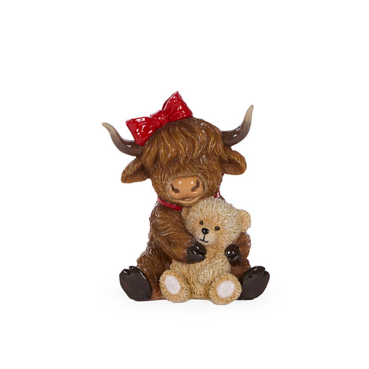 PRE ORDER COZY HIGHLAND COW CUDDLING TEDDY BEAR