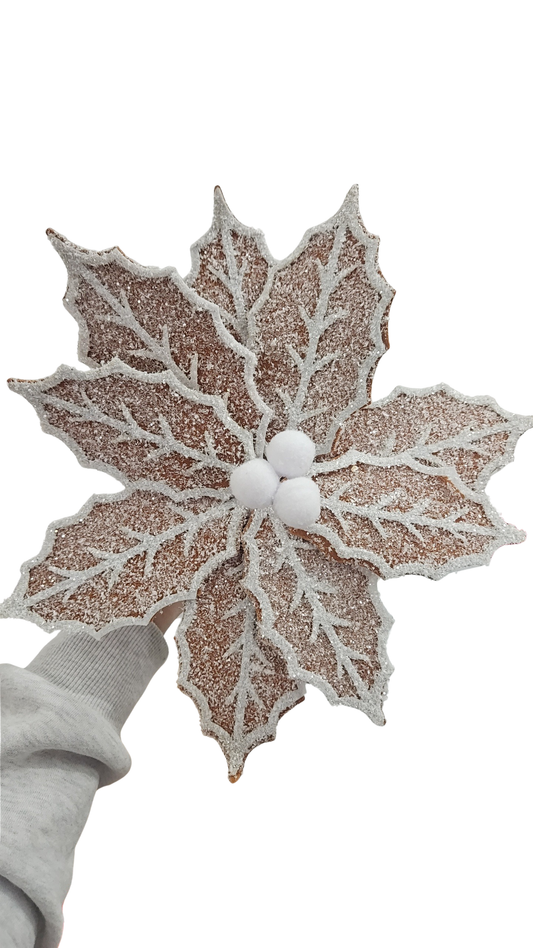 FROSTED GINGERBREAD POINSETTIA