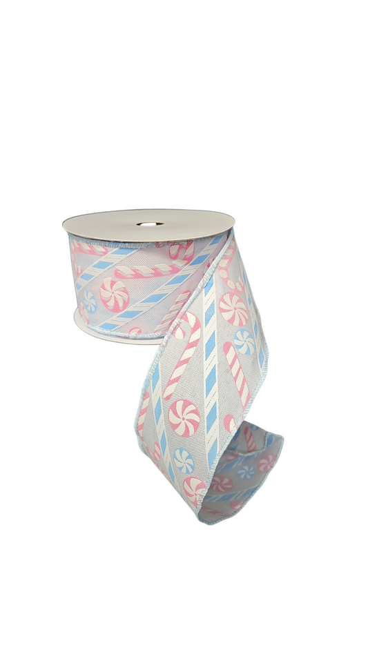 9.14M PINK/BLUE CANDY RIBBON