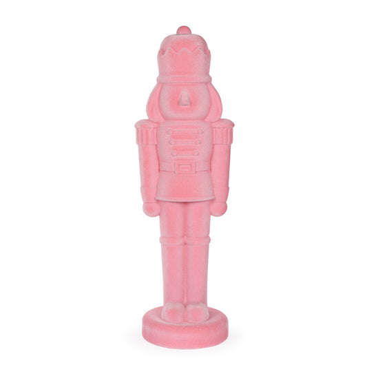 PRE ORDER 81CM PINK FLOCKED NUTCRACKER