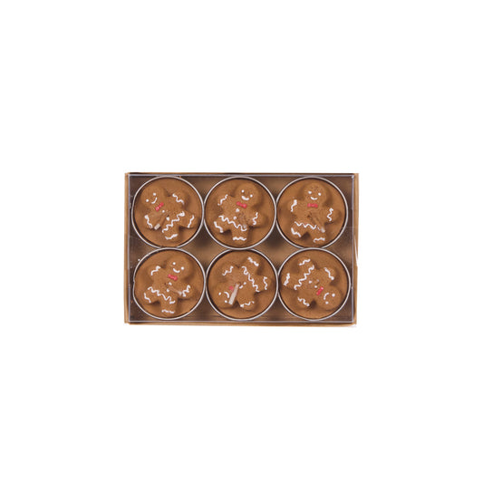 PRE ORDER 6/PK GINGERBREAD MAN T/LIGHTS