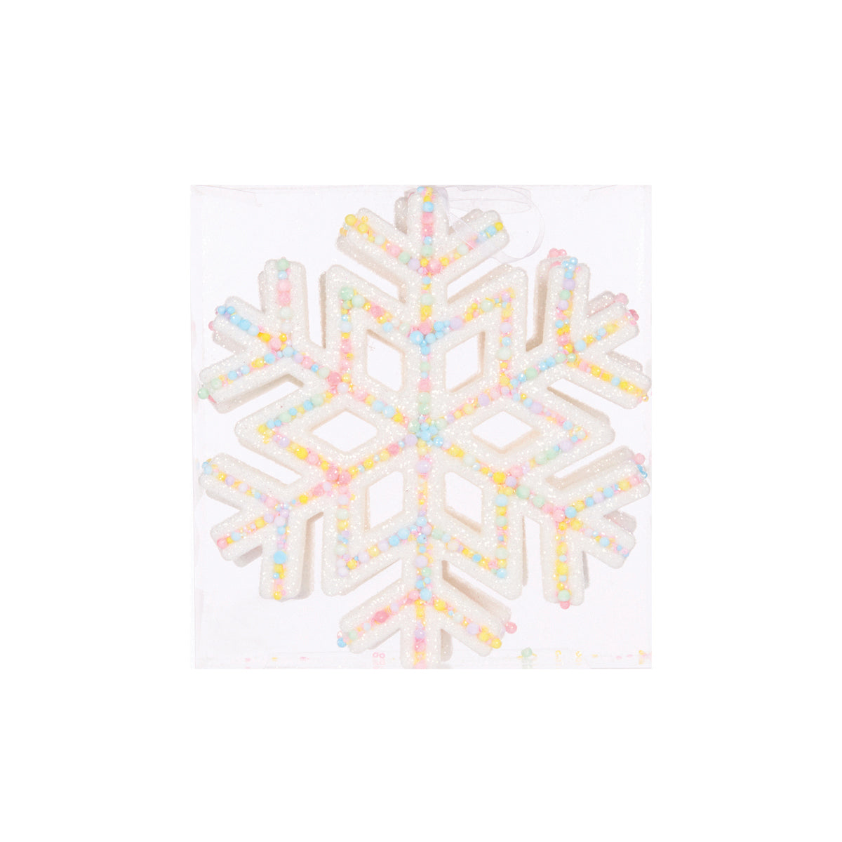 PRE ORDER 2PK SPRINKLE SNOWFLAKE HANGING