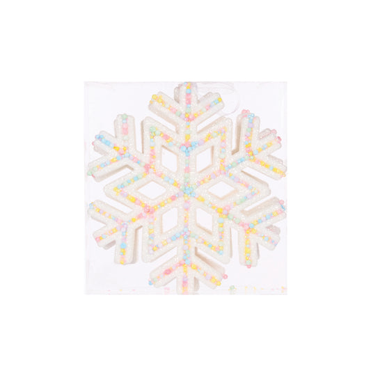 PRE ORDER 2PK SPRINKLE SNOWFLAKE HANGING