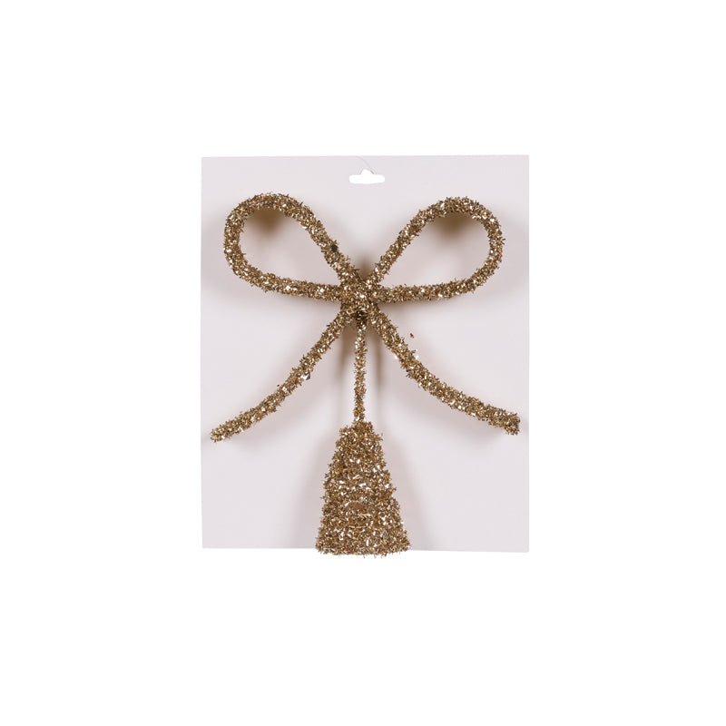 PRE ORDER CHAMPAGNE BOW TREE TOPPER