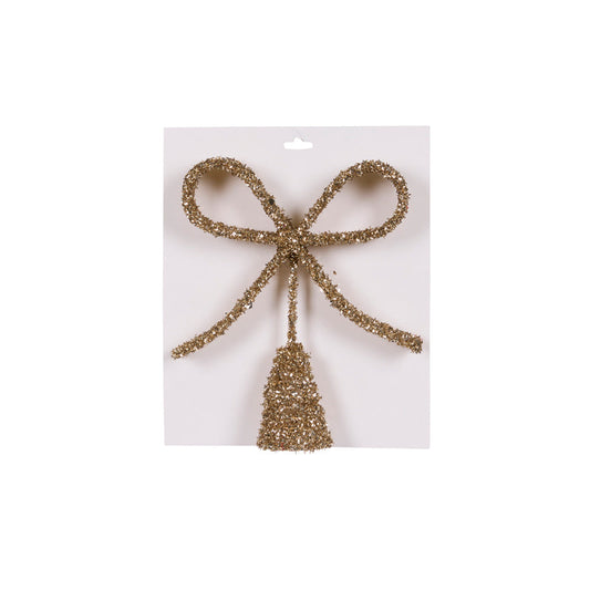PRE ORDER CHAMPAGNE BOW TREE TOPPER
