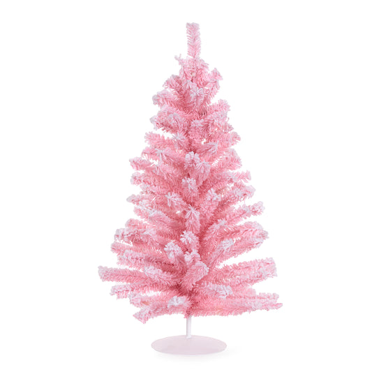 PRE ORDER PASTEL PINK TABLE TOP FLOCKED TREE