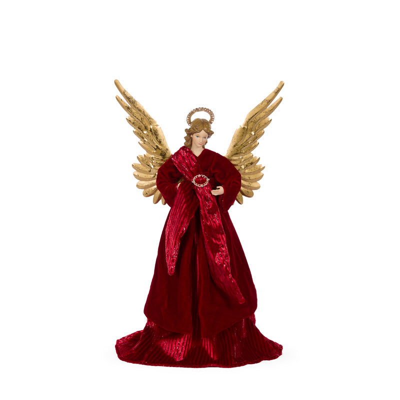 PRE ORDER ELEGANT BURGUNDY ANGEL TREE TOPPER