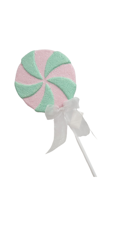 LARGE PASTEL PINK/MINT LOLLIPOP 52CM