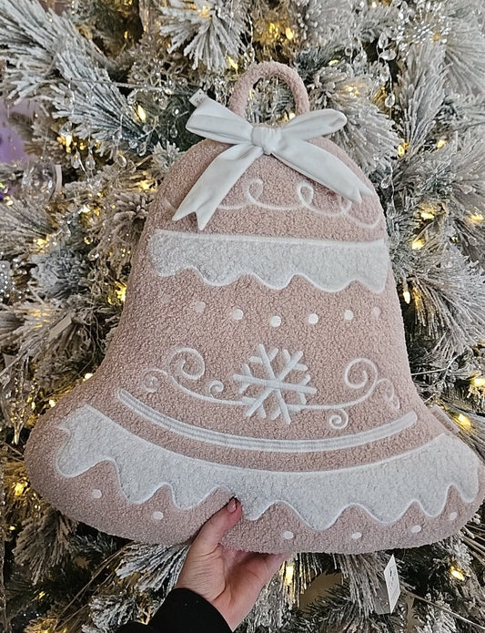 PRE ORDER GINGERBREAD BELL CUSHION WHITE