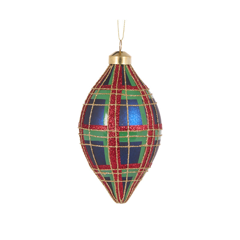 PRE ORDER ROYAL TARTAN DROP BAUBLE