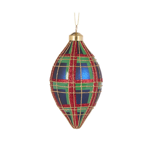 PRE ORDER ROYAL TARTAN DROP BAUBLE