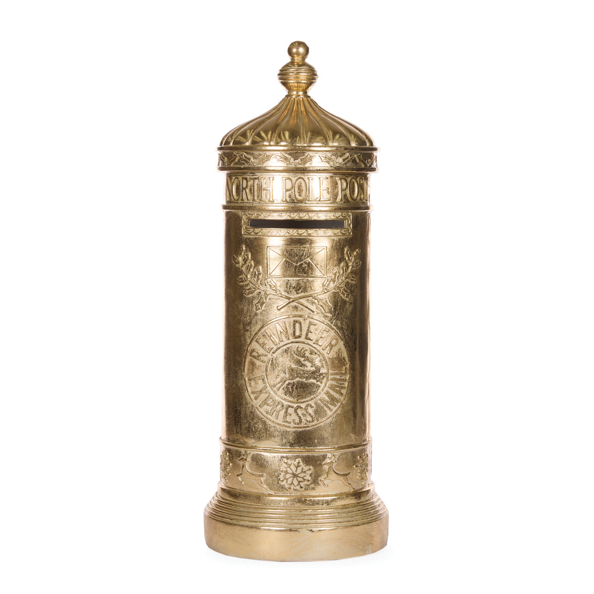 PRE ORDER 77CM GILDED SANTA MAILBOX