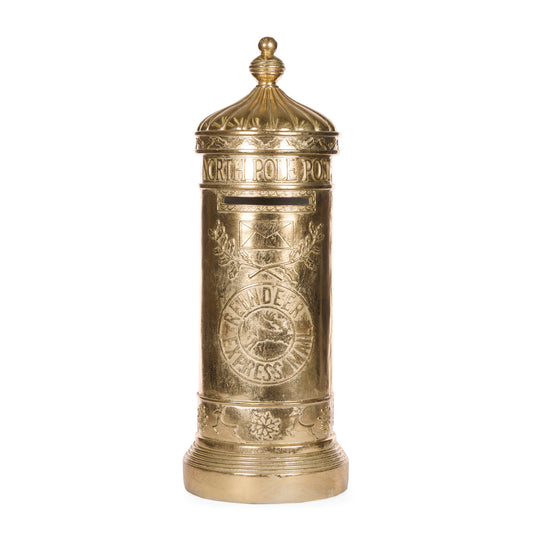 PRE ORDER 77CM GILDED SANTA MAILBOX