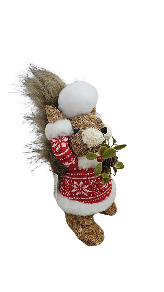 BROWN SQUIRREL WITH SNOWBALL