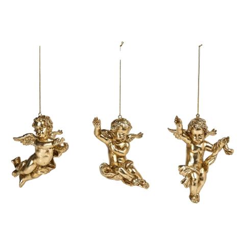 GOLD CHERUB HANGING ASST