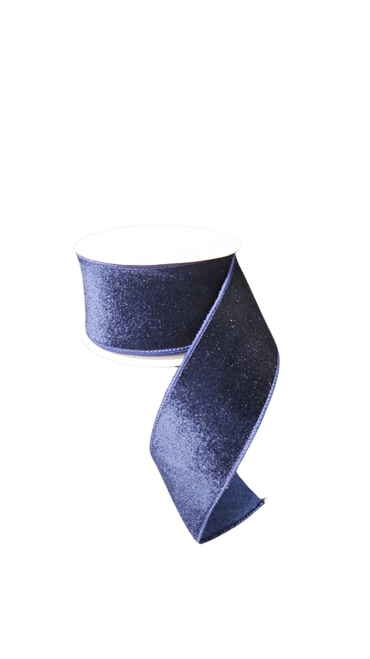 9.14M NAVY VELVET RIBBON