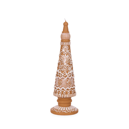 PRE ORDER 25.5CM EMBOSSED GINGERBREAD CANDLE