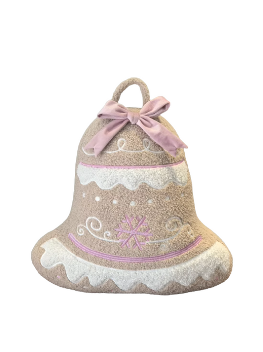 PRE ORDER PINK GINGERBREAD BELL CUSHION