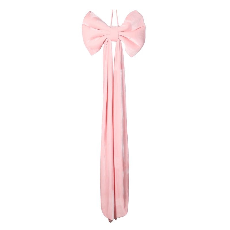 PRE ORDER PINK VELVET BOW TOPPER