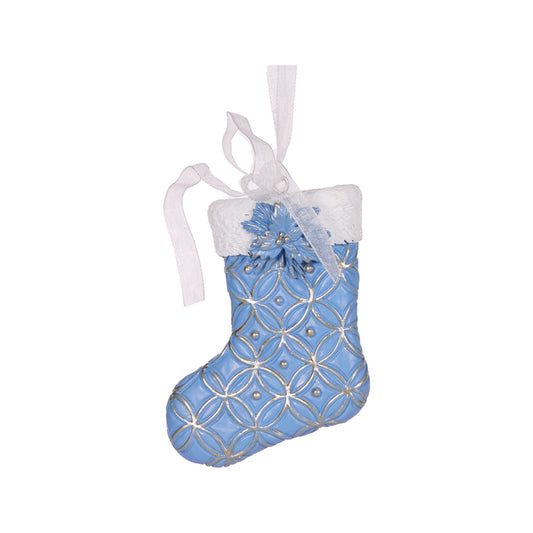 PRE ORDER BLUE & WHITE STOCKING ORNAMENT