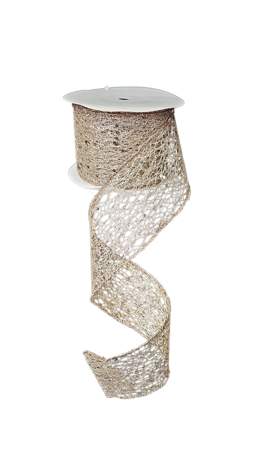 9.14M CHAMPAGNE NET RIBBON