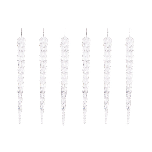 PRE ORDER CLEAR 6PK ICICLES HANGING