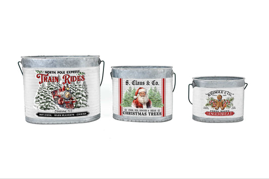 PRE ORDER S/3 METAL BUCKETS